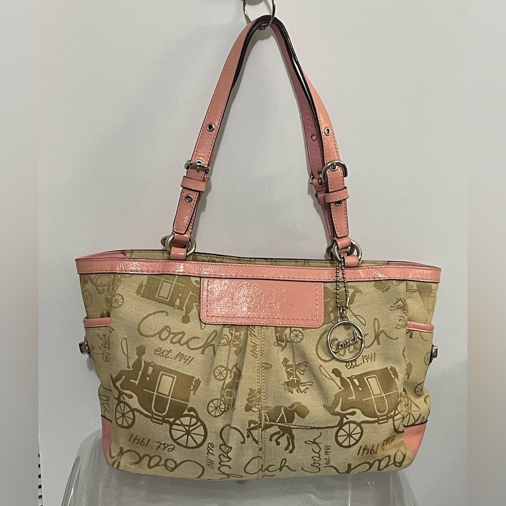 Coach Super Beatiful Pink and Tan Tote